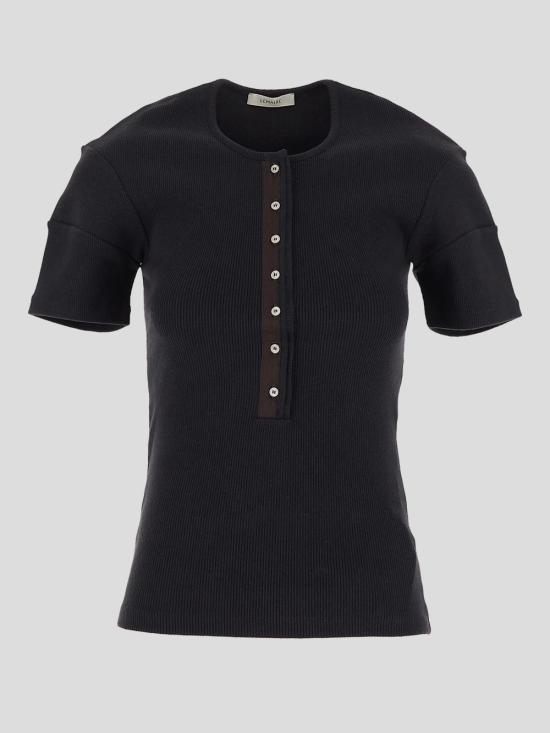 25SS 르메르 반팔 티셔츠 TO1350 LJ1030BK995 Jet black