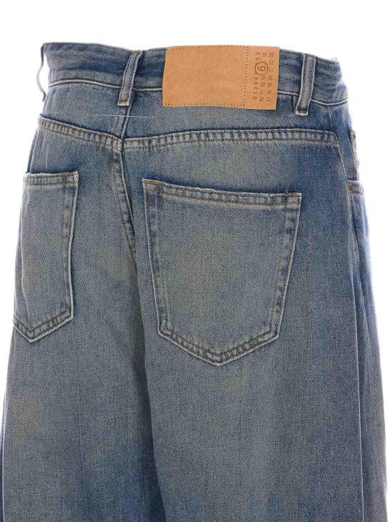 26SS MM6 메종마르지엘라 디스트레스드 와이드 데님 팬츠 S52LA0238M30017994 Blue - MM6 MAISON MARGIELA