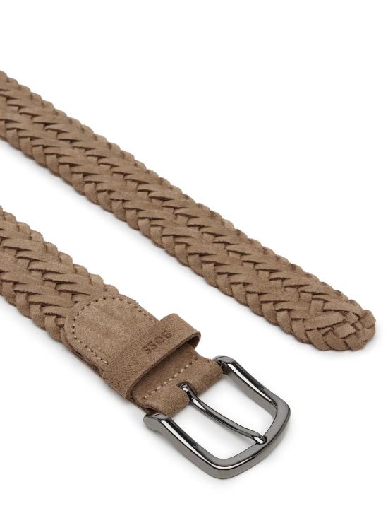 25SS 보스 가죽 벨트 50542184 10199094 01 270 Beige - BOSS