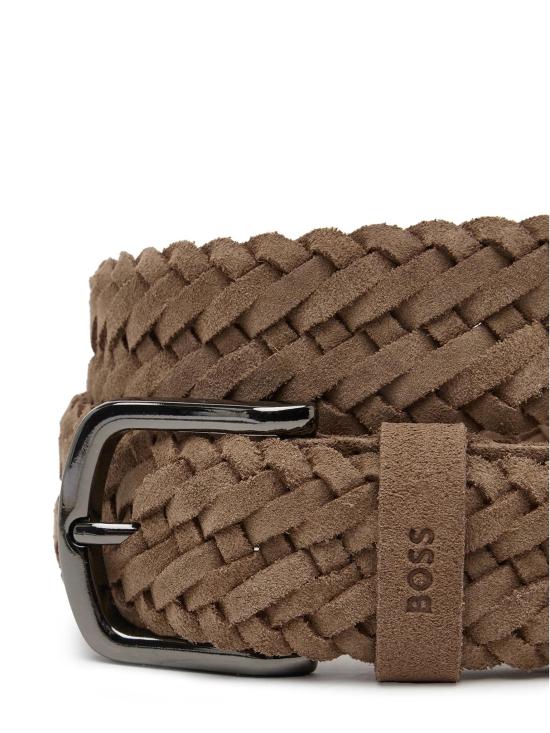 25SS 보스 가죽 벨트 50542184 10199094 01 270 Beige - BOSS