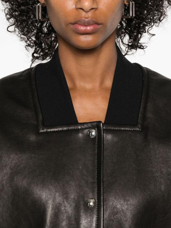 25SS 케이트 가죽 자켓 6165729 200 Black - KHAITE