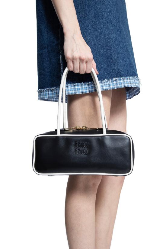  미우미우 숄더백 5BB1732IBPF0967 Black White - MIU MIU
