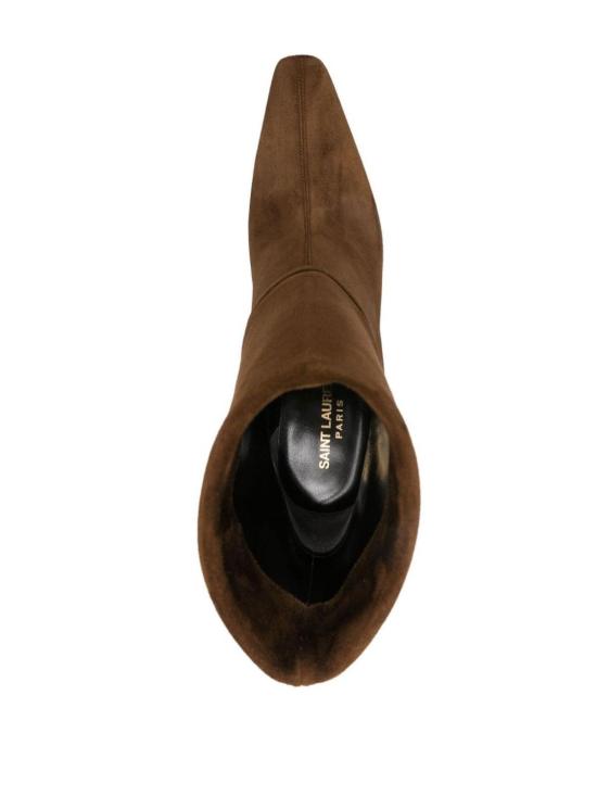 25FW 생로랑 스웨이드 니키 부티 8013930LI002701 Camel - SAINT LAURENT
