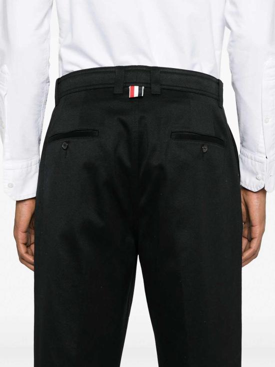 26SS 톰브라운 코튼 트윌 유틸리티 치노 팬츠 MTU335WF0576001 Black - THOM BROWNE