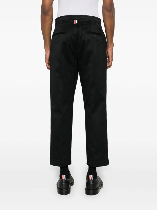 26SS 톰브라운 코튼 트윌 유틸리티 치노 팬츠 MTU335WF0576001 Black - THOM BROWNE