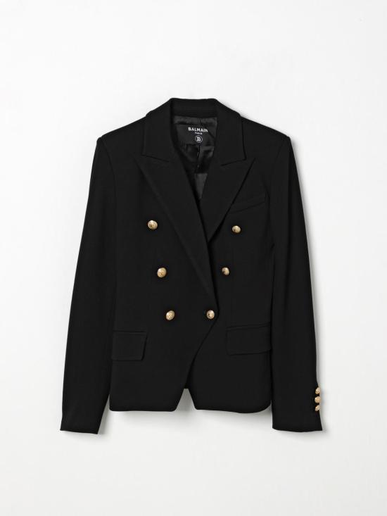 25SS [키즈] 발망 캐주얼 자켓 BW2A64J0371 930OR Black