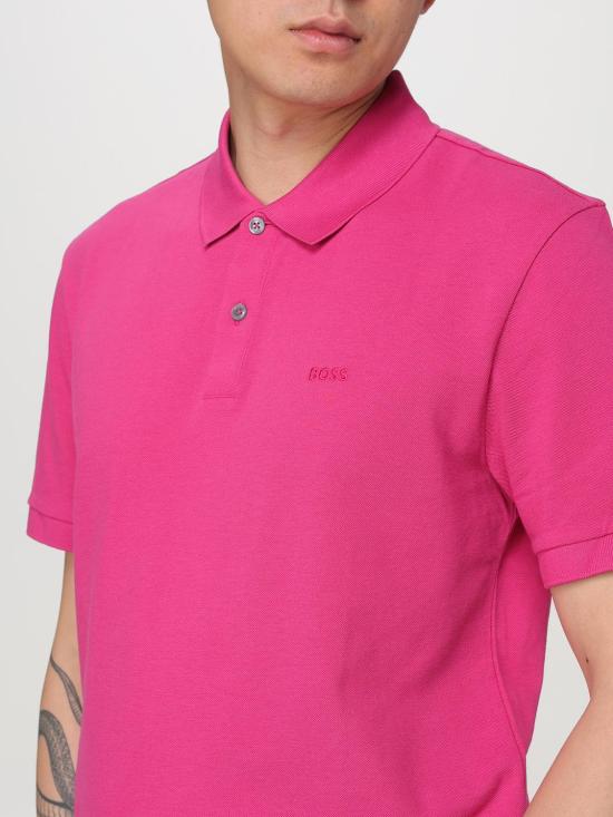 25FW 보스 폴로 티셔츠 50468362 672 Fuchsia - BOSS