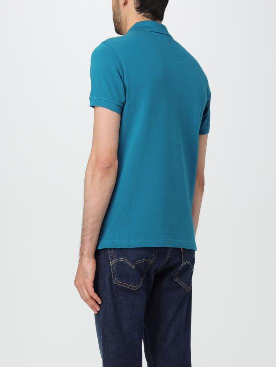 25FW 바버 폴로 티셔츠 MML0012 AQ72 Blue 1 - BARBOUR