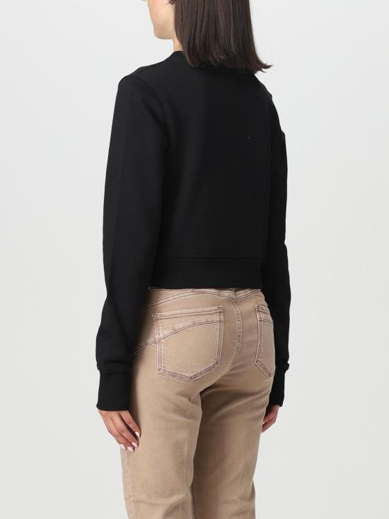 25FW 디젤 F 슬리미 Od 컷아웃 로고 크롭 스웨트셔츠 A099310GRAC 9XX Black - DIESEL