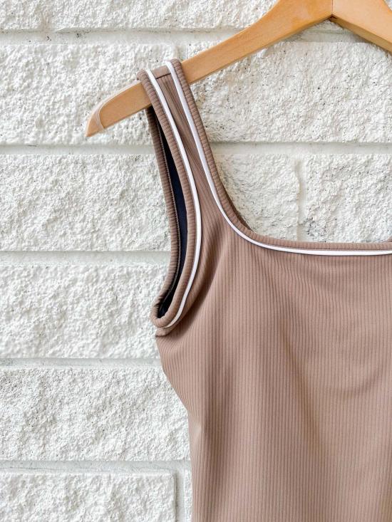  발리 블라우스/셔츠 바리 바니 파이프 탱크 초콜릿 칩 - VARLEY