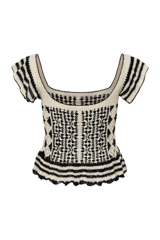  캐롤리나 케이 민소매 티셔츠 캐롤라이나 K 파라다이스  블랙 크림 - CAROLINA K