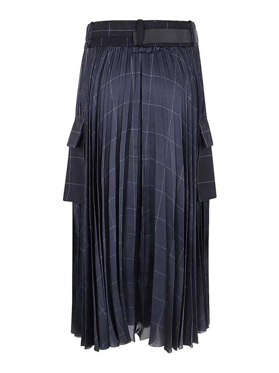  사카이 미디 스커트 2407573001 Dark Blue - SACAI