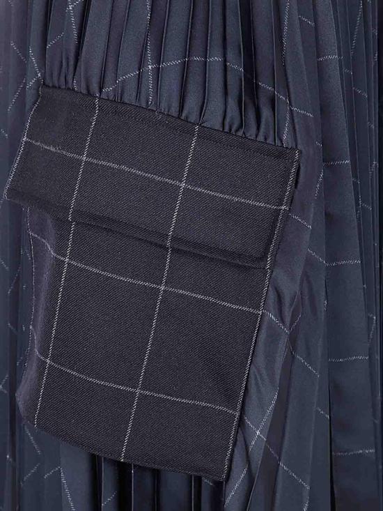  사카이 미디 스커트 2407573001 Dark Blue - SACAI