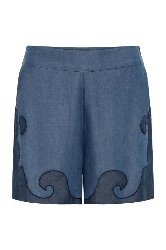  캐롤리나 케이 데님 숏팬츠 Carolina K 로마 쇼트 텐셀 데님 - CAROLINA K