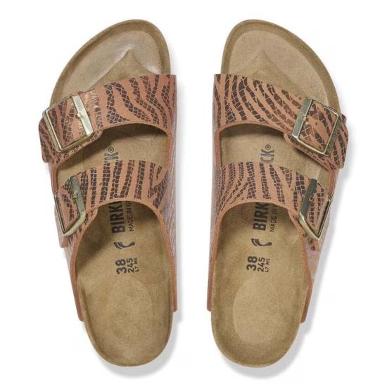  버켄스탁 뮬/슬리퍼 버켄슈톡 아리조나 합성  피칸 제브라 - BIRKENSTOCK