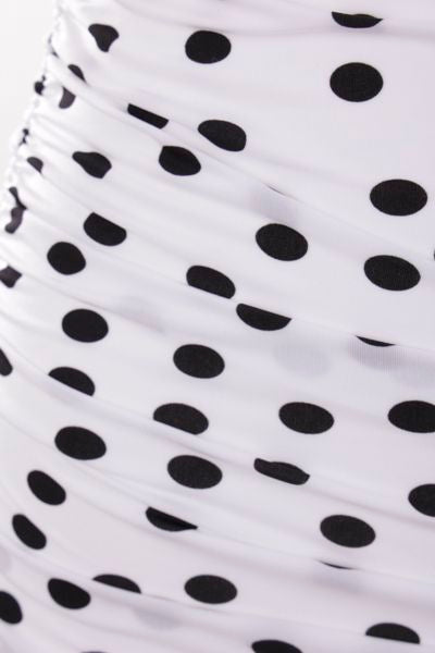 24FW 돌체앤가바나 원피스 수영복 O9C79JFSG8CHWBDN BLACK POLKA DOTS F DO WHITE - DOLCE & GABBANA