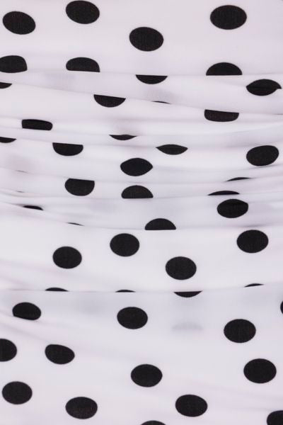 24FW 돌체앤가바나 원피스 수영복 O9C79JFSG8CHWBDN BLACK POLKA DOTS F DO WHITE - DOLCE & GABBANA