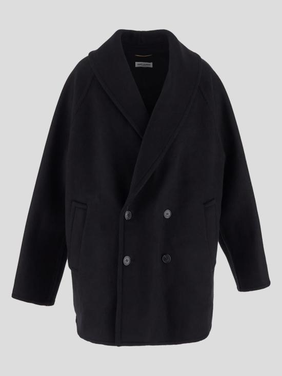 25SS 생로랑 코트 802058Y8I591000 Black