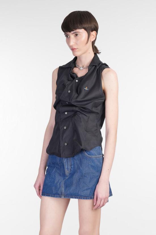 25SS 비비안웨스트우드 블라우스 420494 15010067 W012U Black - VIVIENNE WESTWOOD