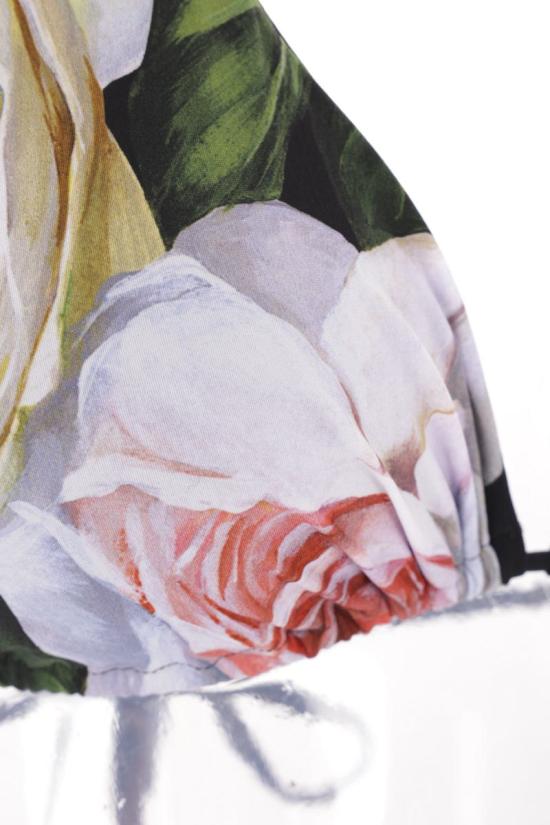25SS 돌체앤가바나 비키니 수영복 O8A54JFSG9RHN5IY PEONIES ROSE BLACK BACKGROUND - DOLCE & GABBANA