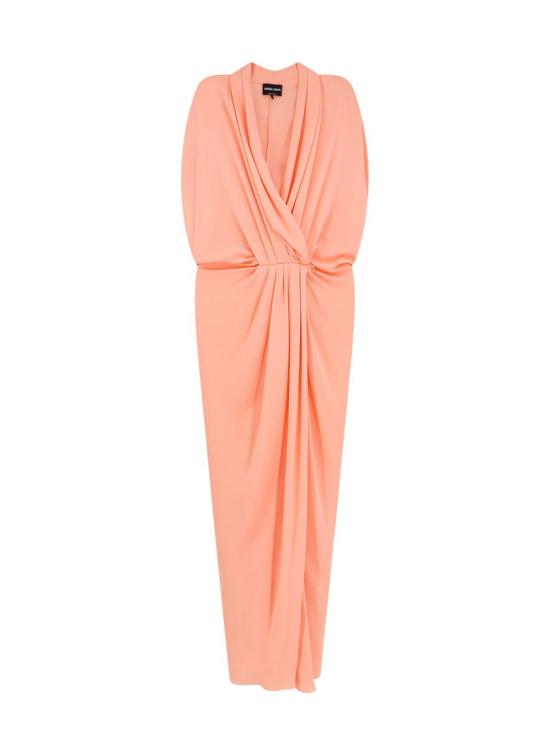  조르지오 아르마니 미디 원피스 4SHVA0EMT047SU47W PEACH BEIGE