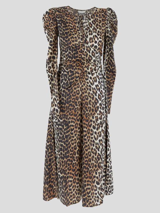 25SS 가니 롱 원피스 W03306757943 BROWN