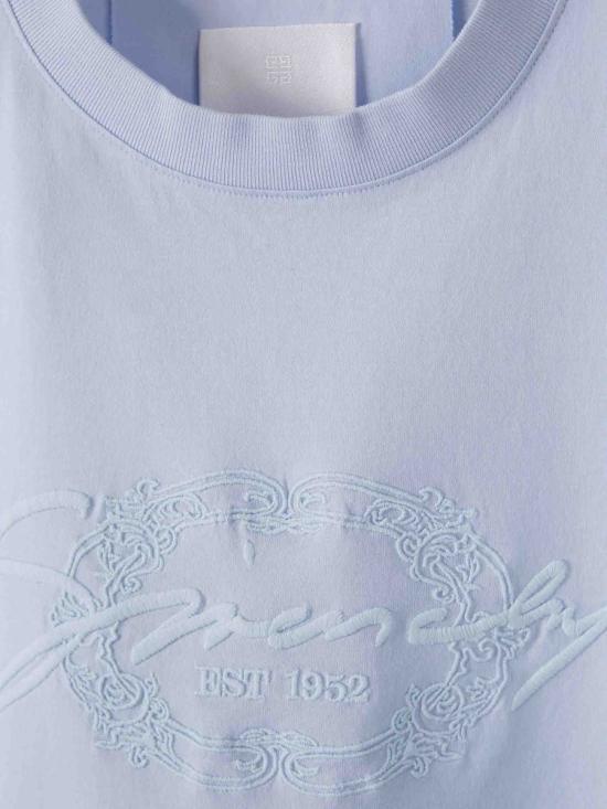 25SS 지방시 반팔 티셔츠 BW70ASGYPV453 BLUE - GIVENCHY