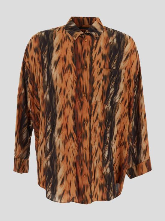 25SS 발렌시아가 블라우스 814121TRLD52135 BROWN