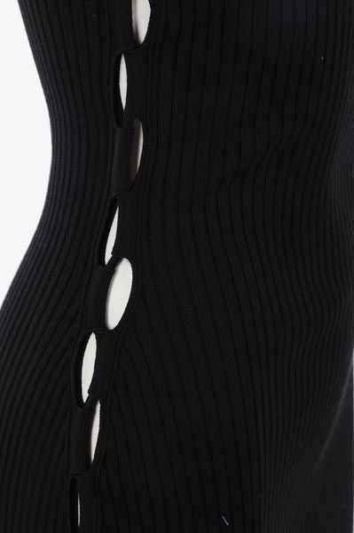  오프화이트 숏 원피스 OWHI083S23KNI0011000 Black - OFF WHITE