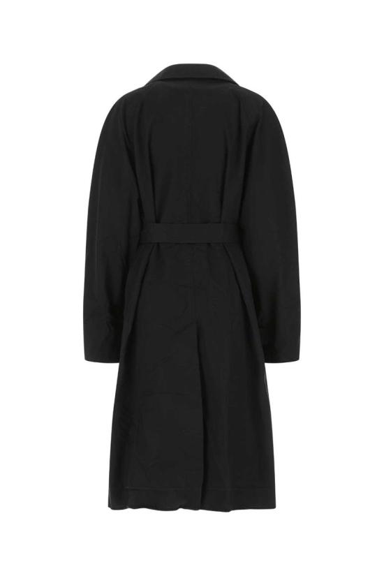  발렌시아가 랩 카코트 벨티드 코트 698285TKP060100 Black - BALENCIAGA