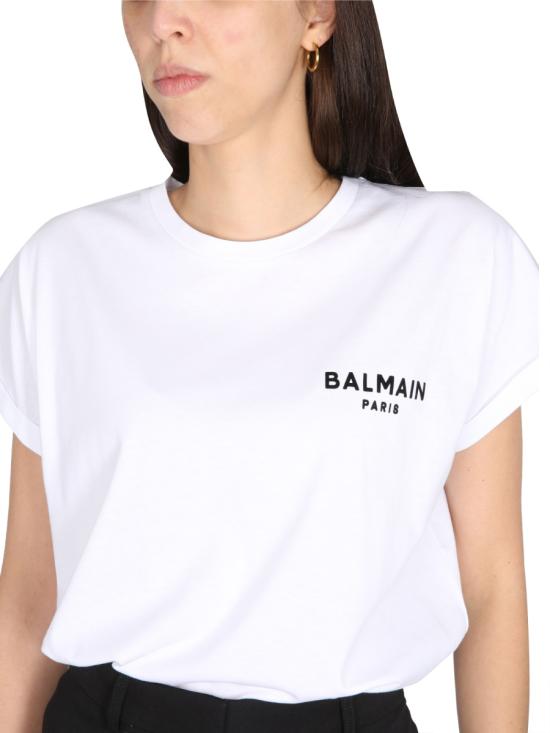 25SS 발망 반팔 티셔츠 BF1EF010 BB01GAB WHITE - BALMAIN