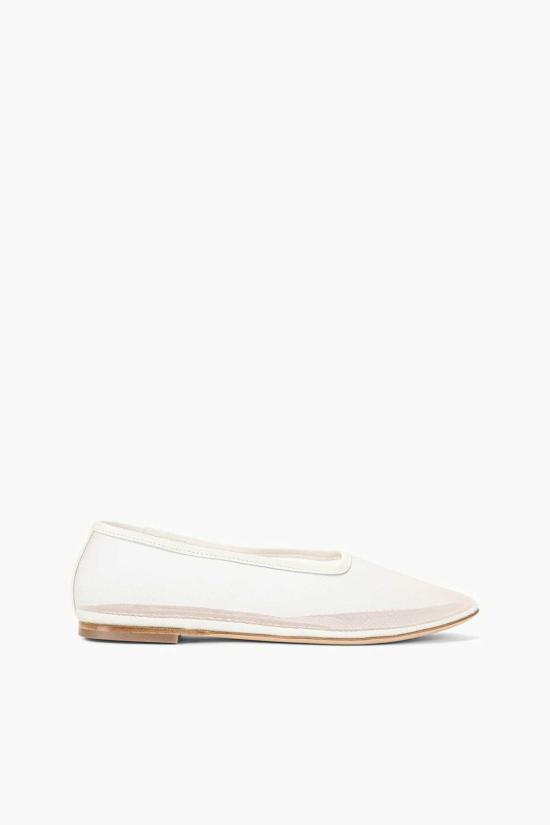  스타우드 플랫 슈즈 슈타우드 알바 발레 플랫 페이퍼 화이트 - STAUD