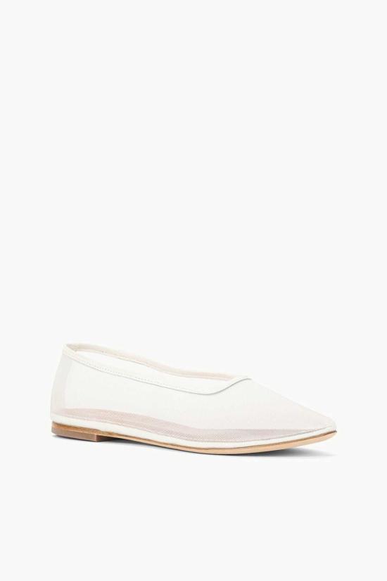  스타우드 플랫 슈즈 슈타우드 알바 발레 플랫 페이퍼 화이트 - STAUD