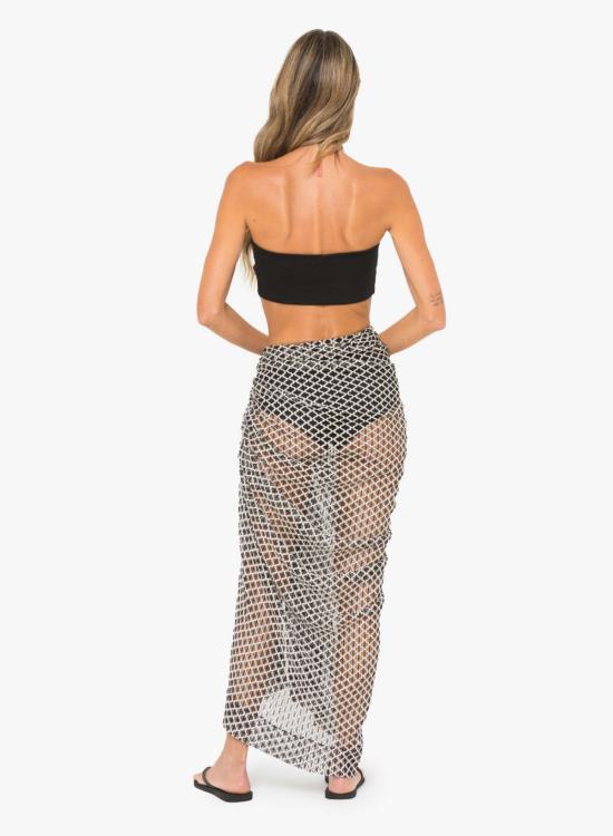  제이비큐 롱 스커트 JBQ 소렌토 스커트 블랙 샴페인 - JBQ