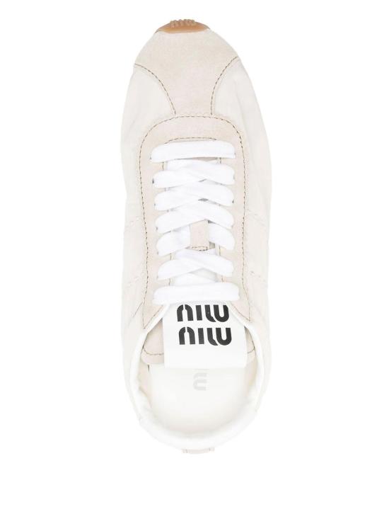 25SS 미우미우 플룸 블리치 스니커즈 5E114EFD005D7CF0304 Cream - MIU MIU