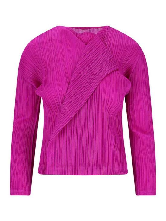  플리츠플리즈 긴팔 티셔츠 PP56JK48122 Nude Neutrals