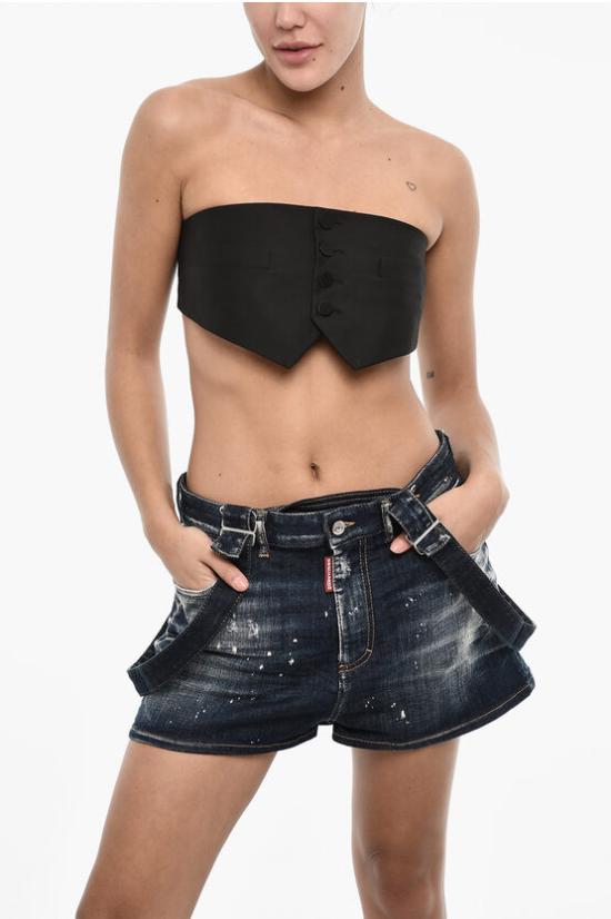  디스퀘어드2 민소매 티셔츠 S71FB0415 S39408 900 Black