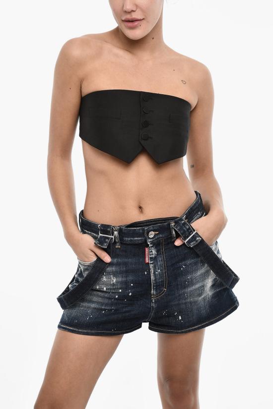  디스퀘어드2 민소매 티셔츠 S71FB0415 S39408 900 Black