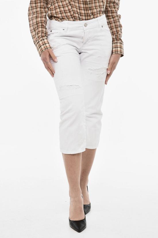  디스퀘어드2 데님 팬츠 S72LB0750 STN833 100 White