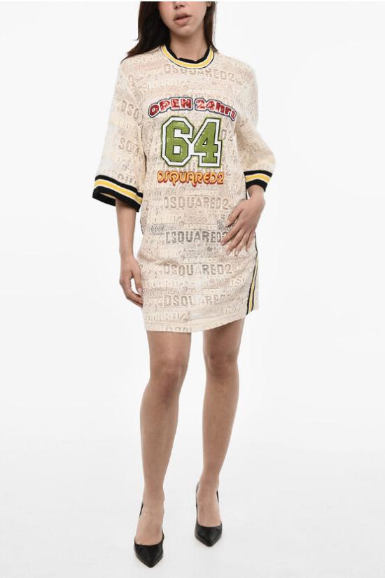  디스퀘어드2 숏 원피스 S75CV0734 S78226 101 Multicolor