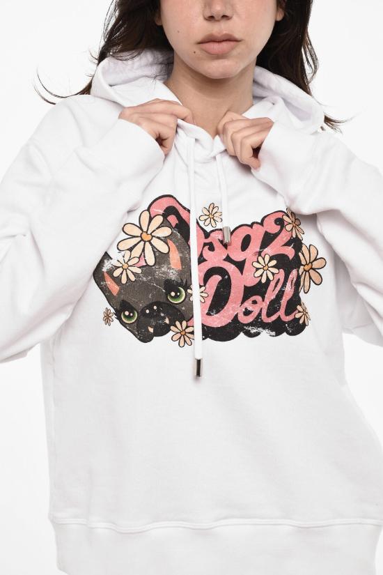  디스퀘어드2 후드 티셔츠 S75GU0514 S25551 100 White - DSQUARED2