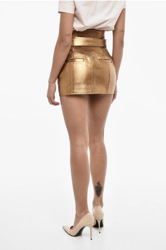  디스퀘어드2 숏 스커트 S72MA0990 D07004 902 Gold - DSQUARED2