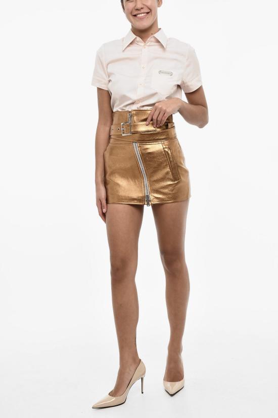  디스퀘어드2 숏 스커트 S72MA0990 D07004 902 Gold - DSQUARED2