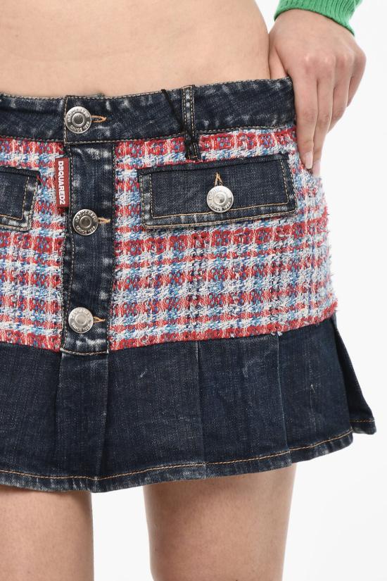  디스퀘어드2 미디 스커트 S75MA0894 S78154 001F Blu Multicolor - DSQUARED2
