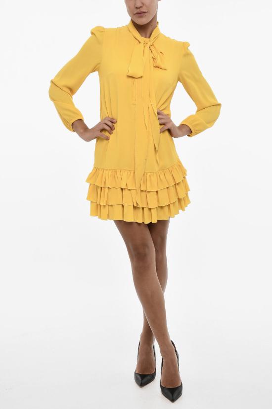  디스퀘어드2 숏 원피스 S72CV0445 S76512 173 Giallo Argento