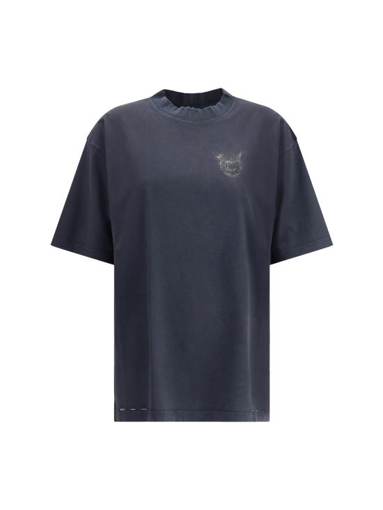 25SS 발렌시아가 반팔 티셔츠 764235TSVD5 1041 BLACK