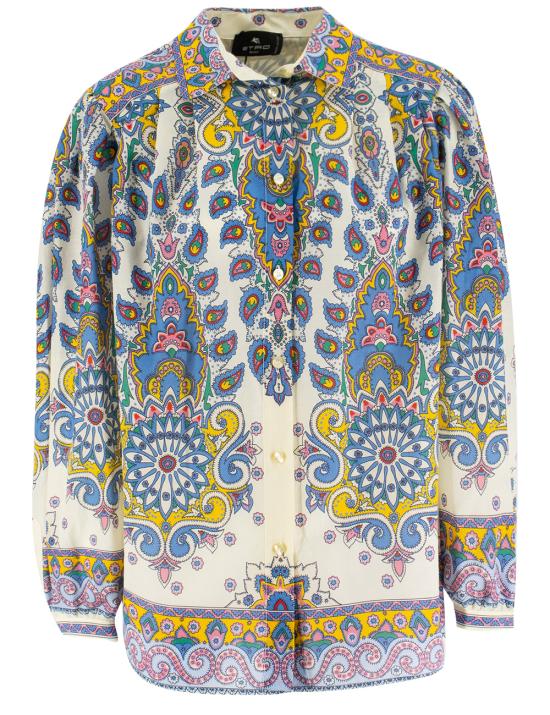 25SS 에트로 긴팔 티셔츠 WRIA0047 AV604 X0800 PRINT ON WHITE BASE