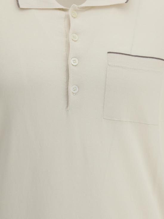 25SS 브루넬로 쿠치넬리 폴로 티셔츠 M29805215 CXV04 CREAM - BRUNELLO CUCINELLI