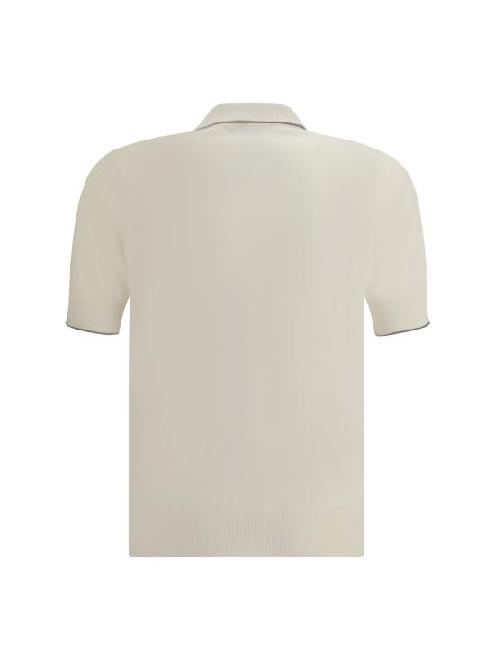 25SS 브루넬로 쿠치넬리 폴로 티셔츠 M29805215 CXV04 CREAM - BRUNELLO CUCINELLI