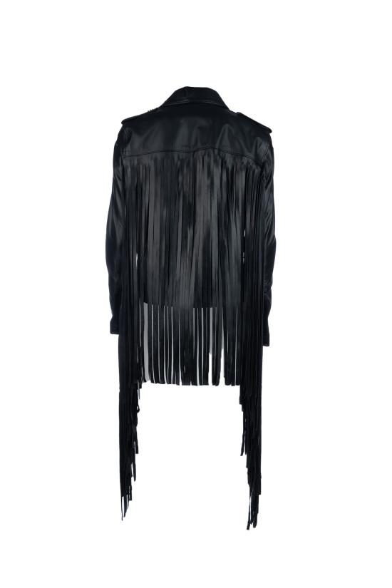  CARLOTTA 2001 가죽 자켓 FRANGE NERO Nero - OTHER BRANDS